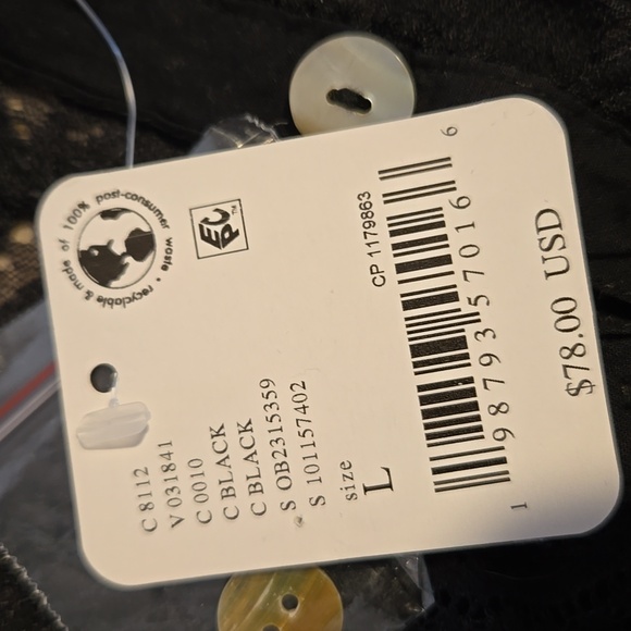 NWT Jae Sheer Lace Knit Long Sleeve Top, Black, Size Large - Picture 4 of 4